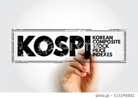 KOSPI - Korean Composite Stock Price Indexes text stamp, business concept background 113248882