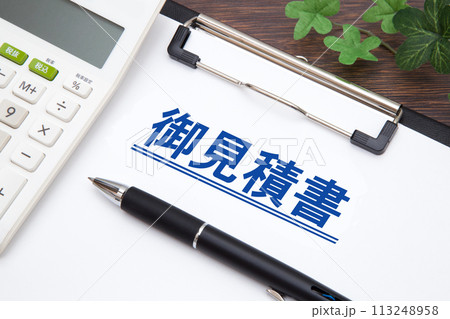 見積書　見積もりイメージ　 113248958