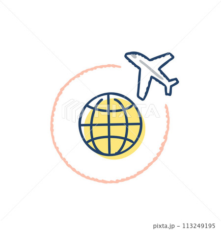 地球と飛行機 地球と飛行機 113249195
