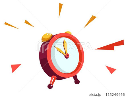 Clock or ringing alarm, deadline or rush vector Clock or ringing alarm, deadline or rush vector 113249466