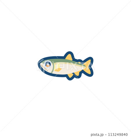 かわいいアユのイラスト かわいいアユのイラスト 113249840