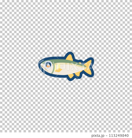 かわいいアユのイラスト かわいいアユのイラスト 113249840