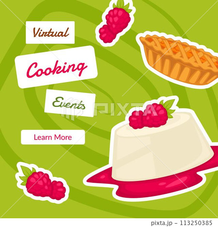 Virtual cooking events learn more, make desserts 113250385