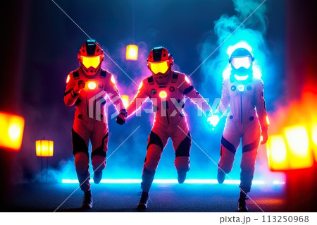futuristic suit astronaut 113250968