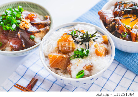 角切り漬けびんちょう鮪の山かけ丼 113251364