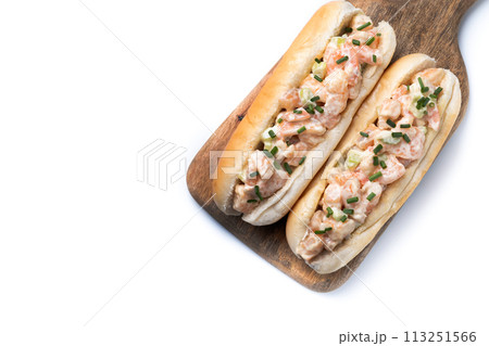 Lobster roll isolated on white background 113251566