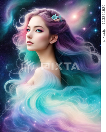 dreamy female portrait 113251629