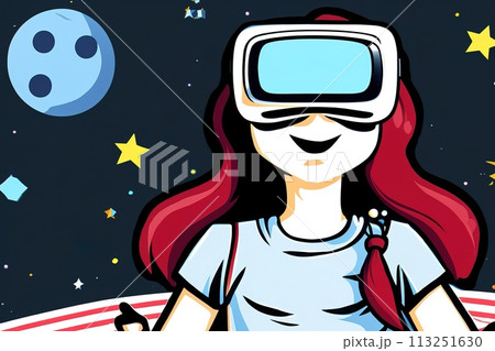 girl in VR 113251630