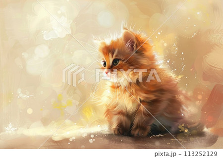 A mesmerizing portrait of a kitten A mesmerizing portrait of a kitten 113252129