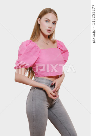 woman in blouse woman in blouse 113253277