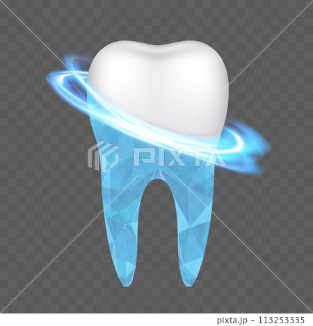 Light rays around the tooth. 113253335