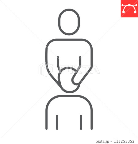 Physical therapy line icon 113253352