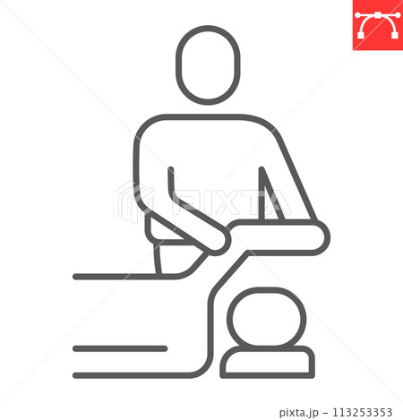 Physical therapy line icon 113253353
