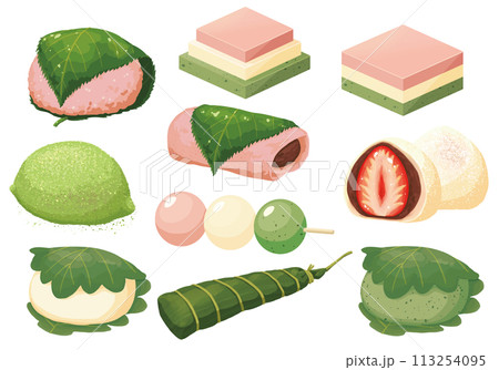 春の和菓子セット 春の和菓子セット 113254095