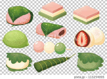 春の和菓子セット 春の和菓子セット 113254095