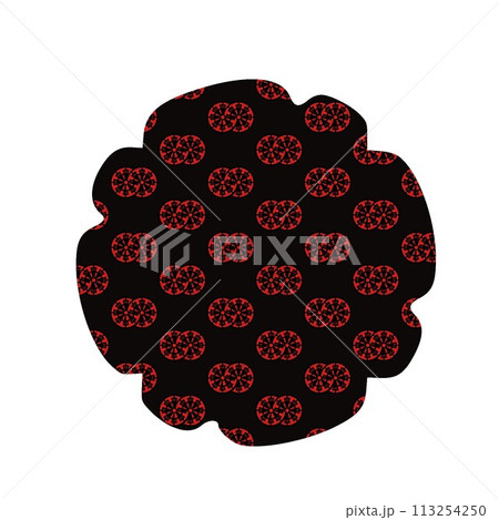 ふすまの引手型のイラスト 113254250