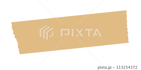 茶色の粘着テープ・ガムテープ - ギザギザにカットしたマステ・ステッカーのデザインパーツ素材 茶色の粘着テープ・ガムテープ - ギザギザにカットしたマステ・ステッカーのデザインパーツ素材 113254372