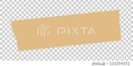 茶色の粘着テープ・ガムテープ - ギザギザにカットしたマステ・ステッカーのデザインパーツ素材 茶色の粘着テープ・ガムテープ - ギザギザにカットしたマステ・ステッカーのデザインパーツ素材 113254372