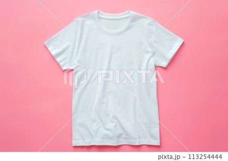 白Tシャツ・ピンク背景「AI生成画像」 白Tシャツ・ピンク背景「AI生成画像」 113254444