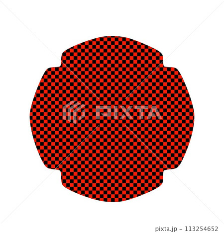 ふすまの引手型モチーフのイラスト 113254652