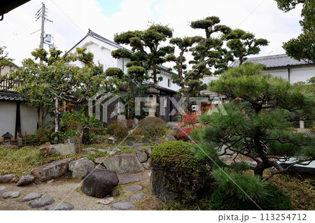 富田林市寺内町　旧家　庭　蹲つくばい　灯籠 113254712
