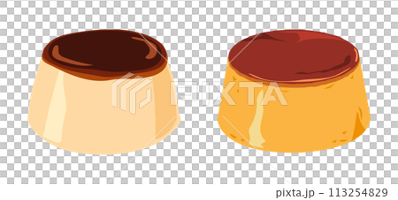 A set of soft pudding and custard pudding 113254829