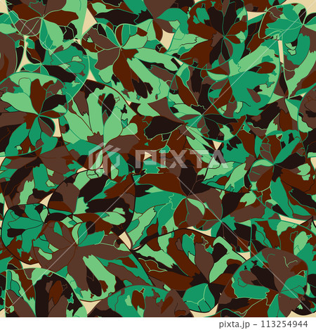 Fashion leaves seamless pattern. Leaf pattern Seamless Elegant abstract background.  113254944