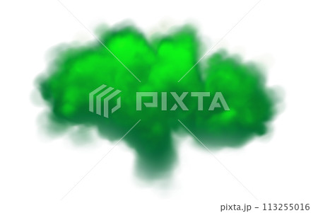 緑色の煙、雲のイラスト 113255016