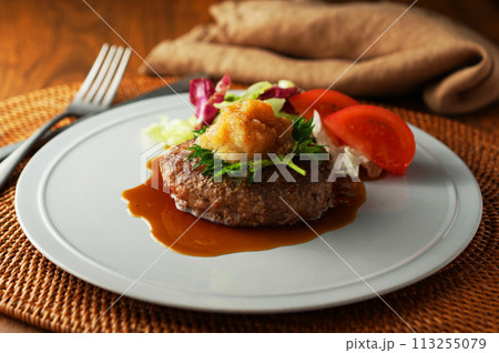 和風おろしハンバーグ　自家製ポン酢ソースで 113255079