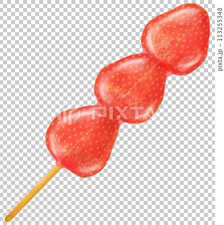 Illustration of strawberry candy stall Illustration of strawberry candy stall 113255348