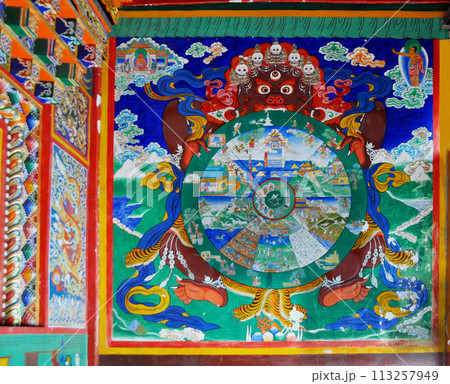 AONA Mahakala 壁掛けマスク (チベット仏教神) 高さ: 清朝 チベット