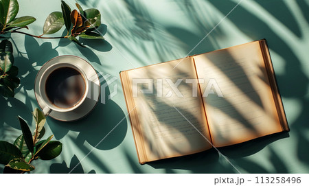Morning Coffee and Reading 113258496