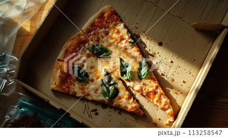 Delicious Slices of Pizza in a Box 113258547