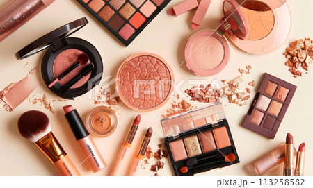 Elegant Array of Makeup Products 113258582