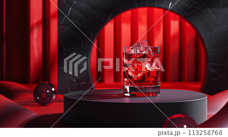 Luxurious Red Drink on Display Luxurious Red Drink on Display 113258768