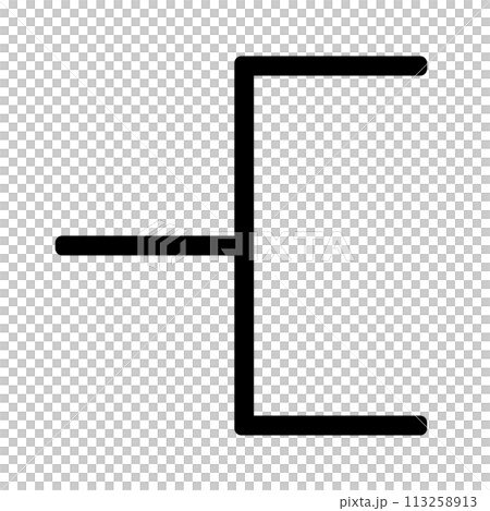 2個に枝分かれする分岐線 113258913