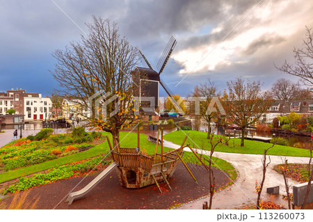 De Put windmill in Leiden, Netherlands 113260073