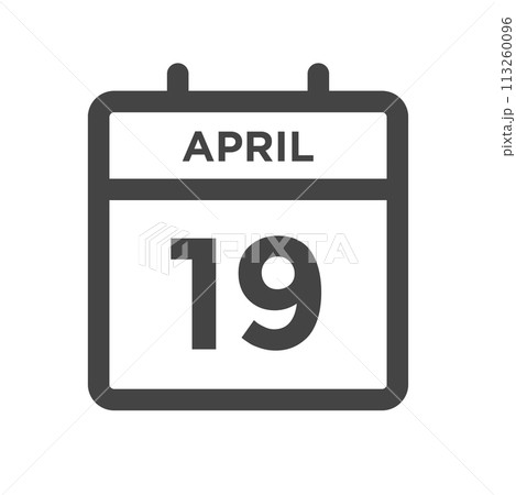 April 19 Calendar Day or Calender Date for Deadline or Appointment 113260096