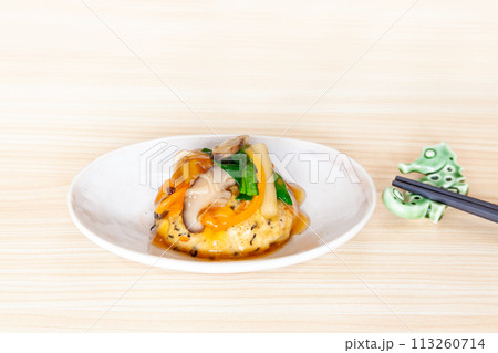 豆腐寄せ野菜あんかけ 113260714