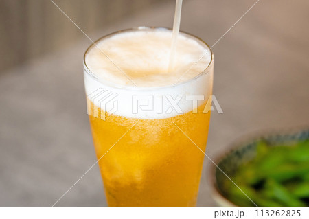 【晩酌】ビールと枝豆【おつまみ】 【晩酌】ビールと枝豆【おつまみ】 113262825