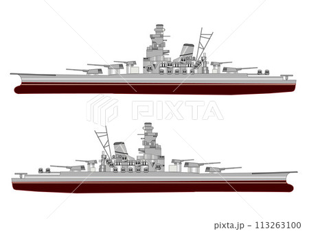 戦艦大和のイラスト 113263100