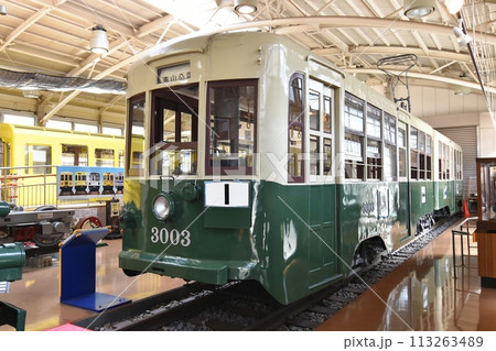 レトロ電車館内の保存展示名古屋市市電 113263489