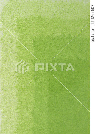 和紙によるグラデーション背景素材（黄緑色） 113263607