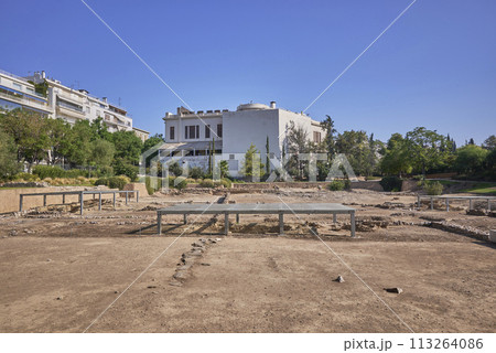 Ancient archeological site of Aristotle Lyceum Lykeion in Athens, capital of Greece 113264086