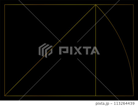 日本の伝統的デザインに使われる比率、白銀比(大和比) 1:1.414 日本の伝統的デザインに使われる比率、白銀比(大和比) 1:1.414 113264439