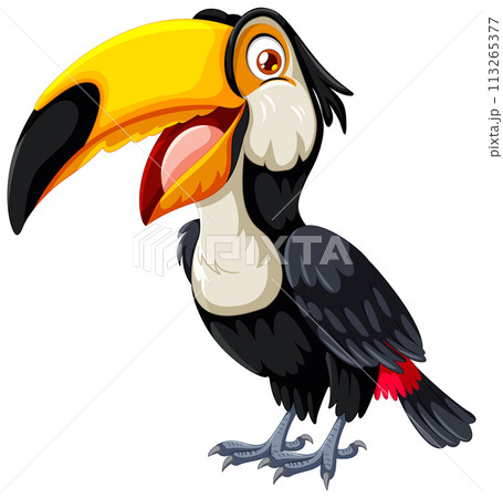 Colorful Toucan Cartoon Illustration Colorful Toucan Cartoon Illustration 113265377