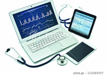 Digital health records, modern medical technology. 113265437