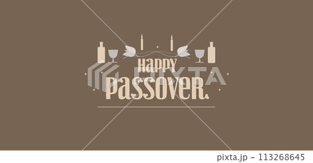 Celebrating Passover Tradition with Beautiful Design 113268645