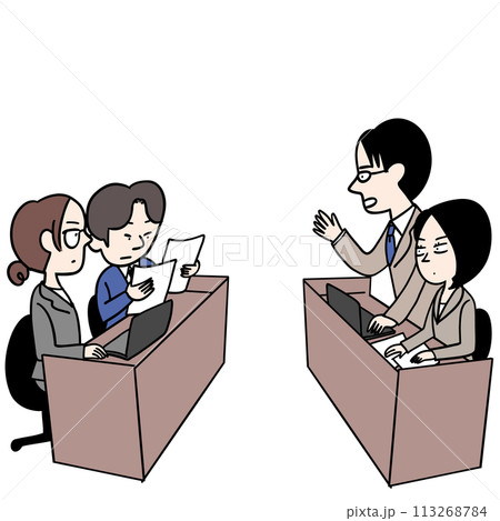 裁判所の検察官と弁護士 裁判所の検察官と弁護士 113268784