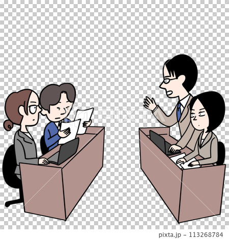 裁判所の検察官と弁護士 裁判所の検察官と弁護士 113268784